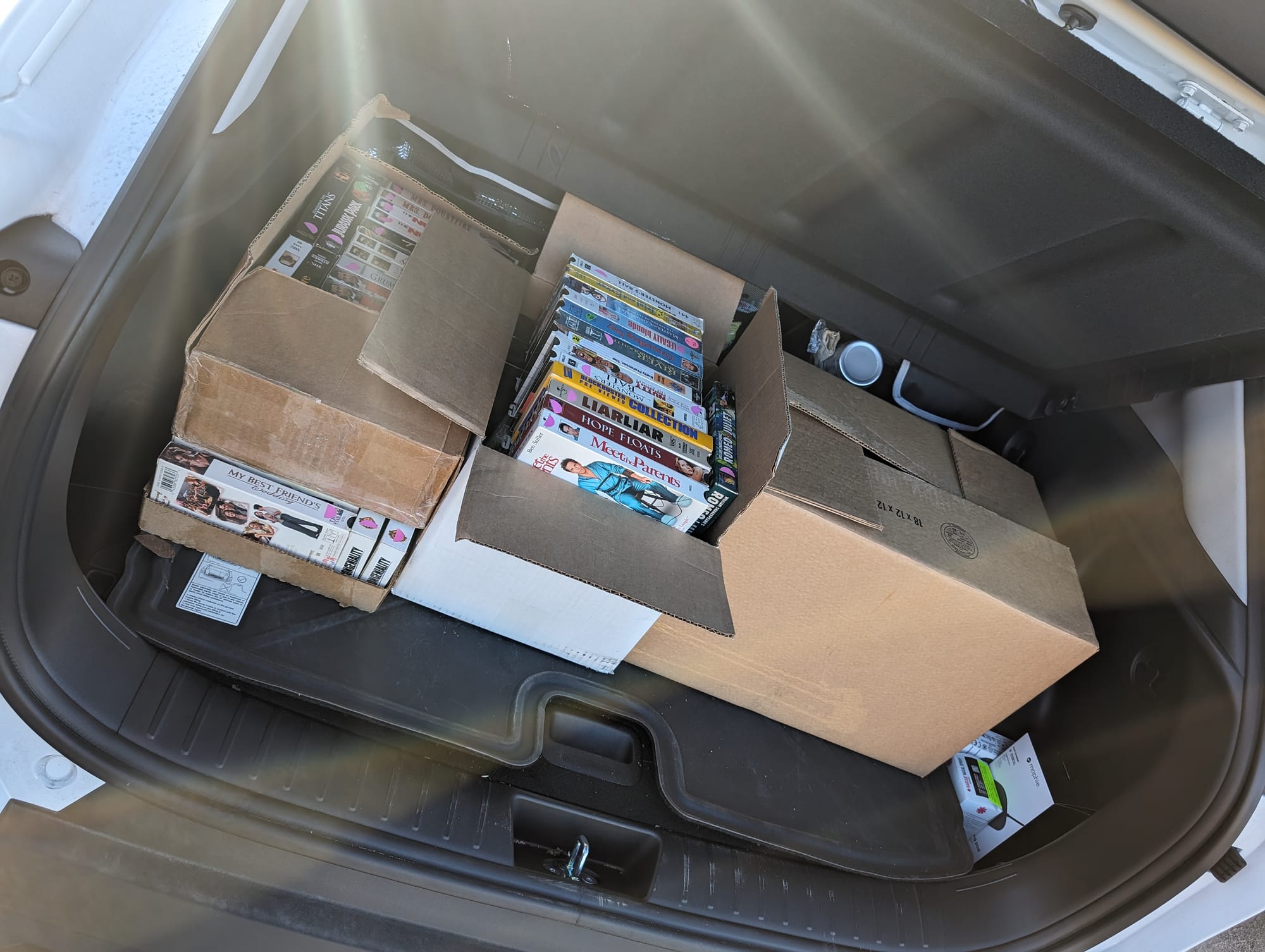 A haul of VHS tapes from the Bessemer Book and Resale Store
