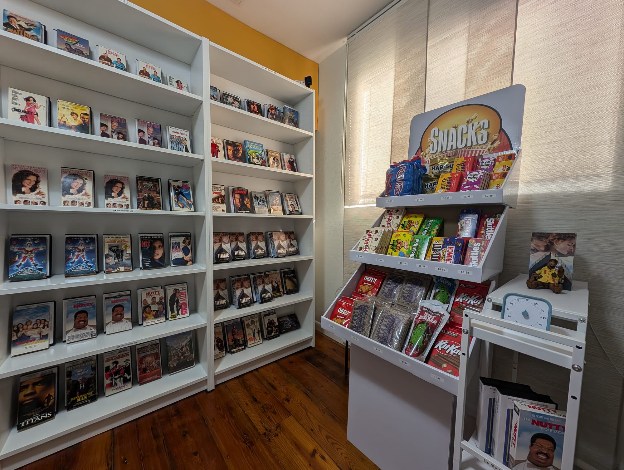 The Blockbuster store interior, fully built and stocked